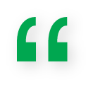 large green open quote mark